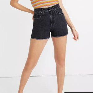 Madewell The Perfect Vintage Short Colston black gray jean shorts high waisted